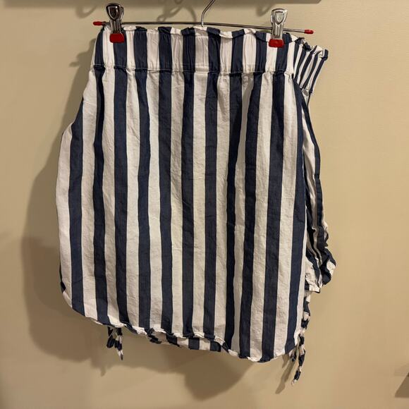 H&M Navy & White Off The Shoulder Cotton Top Size 6 - Picture 10 of 10